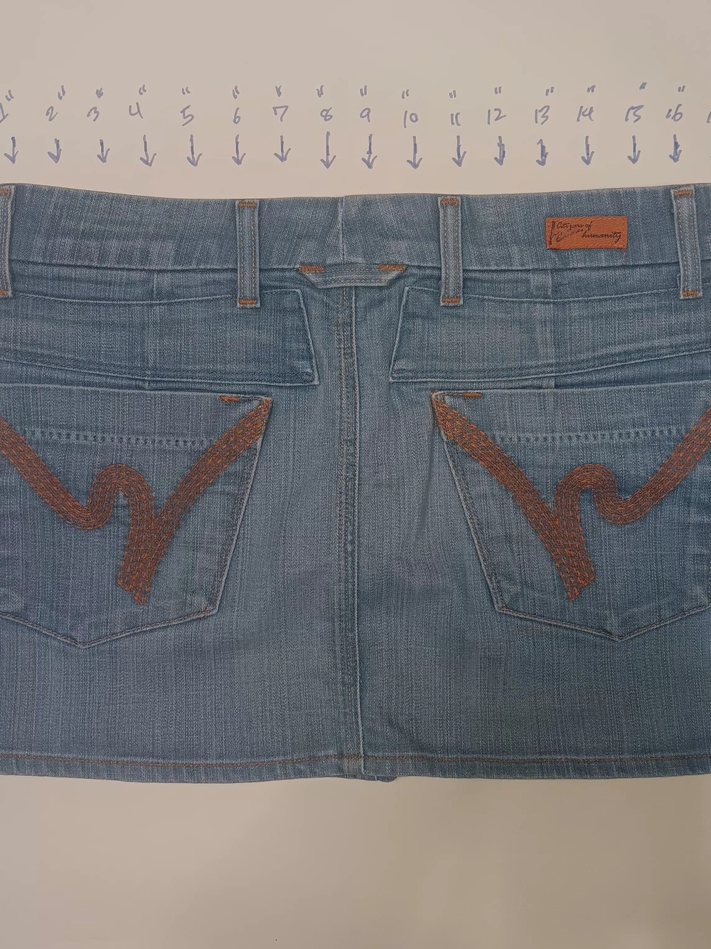 Citizens Of Humanity light blue denim Mini Skirt